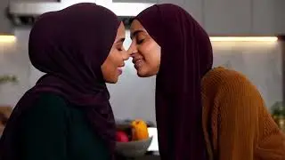 hijab in love my neibghbor Kiss sister 