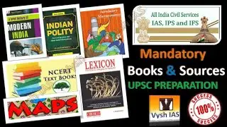 BOOKS AND ONLINE SOURCES FOR UPSC 2023 2024 2025 | Vysh IAS | Book list for UPSC prelims and mains