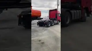 Отгрузка седельного тягача с бензовозом