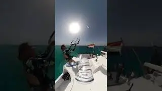 Jumping off a Super yacht with my kite!