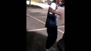 Me dancing in the parking lot