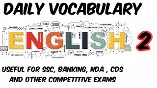 important vocabulary for ssc cgl || daily important vocabulary for government exams SSC , banking