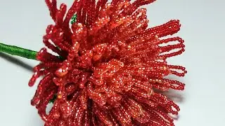 Beaded Chrysanthemum. MK by Koshka2015 - beaded flowers, beading, MK Part 1.
