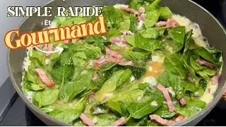 Without thinking, I made this easy, simple and quick recipe #spinach #egg #parmesan
