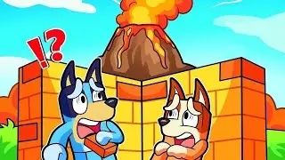 BLUEY AND BINGO SURVIVE THE VOLCANO IN ROBLOX! 🌋😨 1
