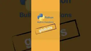 globals Python Yerleşik (Gömülü Built-in) Fonksiyonlar #coding #python #programming