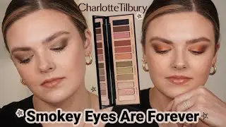 Charlotte Tilbury Smokey Eyes Are Forever Instant Eye Palette! 2 LOOKS & Swatches 🖤