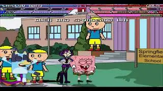 MUGEN Fight - Caillou, Barney, & Vicky vs. Gwen, SpongeBob, & Bluey