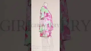 GIRLMERRY Casual non-stretch tie-dye printed loose single-breasted shorts set Wholesale DA010099