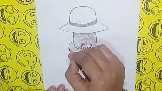 Easy Girl drawing |how to draw a girl back side|girl drawing step by step for beginners