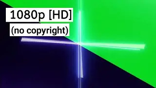 GREEN SCREEN NEON LINE for Overlay