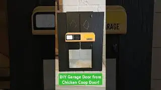 Garage Door from Chicken Coop Door! #diy #garagedooropener #liftmaster #toys #genie #disney