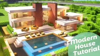 Minecraft:How to Build A Modern Mansion House(tutorial)
