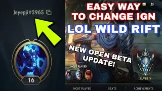HOW TO CHANGE NAME IN LEAGUE OF LEGENDS WILD RIFT? | LOL MOBILE