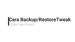 Tutorial: Backup dan Restore Tweak dengan Batchomatic di Cydia (Indonesia)