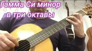 ?? Гамма Си минор в три (!) октавы. Полезный урок гитаристу.
