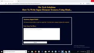 How To Write Textarea Using Html | Textarea In Html | Textarea
