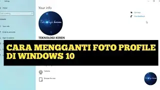 CARA MENGGANTI FOTO PROFILE USER ACCOUNT DI WINDOWS 10