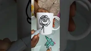 how to draw rose flower mom  #shorts
