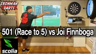501 vs Joi Finnboga on Ironman Darts featuring Scolia Home System