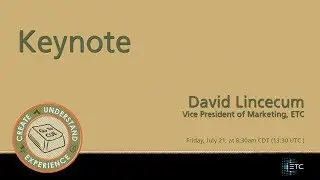 CUE 2017 - Keynote by David Lincecum