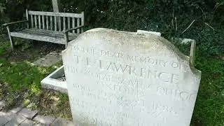Famous Welsh soldier, author & diplomat TE Lawrence's grave in Moreton village in Dorset England
