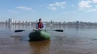 Испытание байдарки Gora63 под распашными веслами