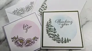 Simple card designs with the Encircled in Nature stamp set. #coffeeandcard