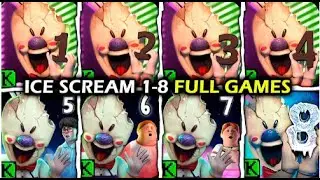 Полное прохождение всех частей мороженщика//Ice Scream 1,2,3,4,5,6,7,8