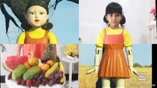 DOLL SQUID GAME MAKAN BUAH...