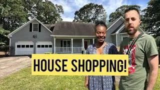 House shopping! Doesn’t she look good in her dress?