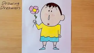 How to Draw Bo Chan From Crayon Shin Chan