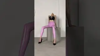 Latex Leggings with Waistband 
