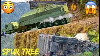 CAUGHT ON CAMERA - TRUCK PLUNGING OVER HILL SIDE