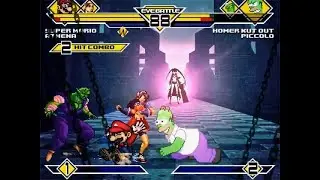 SK MUGEN - Super Mario & Athena Asamiya vs Homer Kut Out & Piccolo