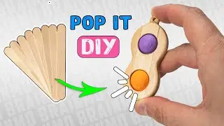 HOW TO MAKE POP IT Fidget from POPSICLE STICK / Viral TikTok Fidgets