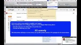 Error message (bX-oemwlq) when using (Google) Blogger