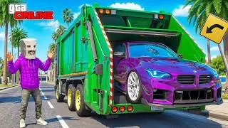 СПРЯТАЛ ВСЕ ТАЧКИ В МУСОРВОЗЕ!!! НАШЕЛ BMW M2 | БИТВА АВТОУГОНЩИКОВ В ГТА 5 ОНЛАЙН