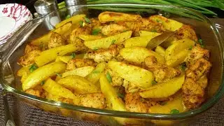 Turkey fillet baked with potatoes in the oven