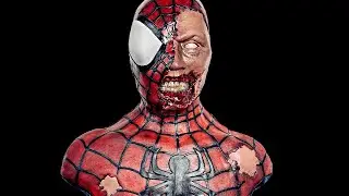 Sculpting Zombie Spider-Man | Marvel Zombies | What if Spider-Man Turned to Zombie? | Polymer Clay