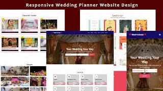 Responsive Wedding Planner Website Template Using HTML | CSS | Javascript |  Responsive WebTemplate