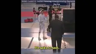 Was this epee fencer caught cheating? 