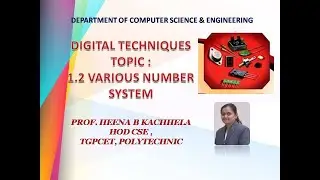 DIGITAL TECHNIQUE  TOPIC :VARIOUS NUMBERSYTEM 1. DECIMAL NUMBER SYSTEM