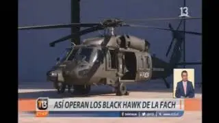 Helicópteros MH-60M Black Hawks FACh en noticiarios TV chilena