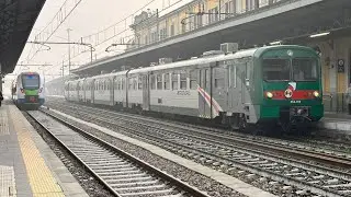 Arrivo, partenza, manovra e entrata in deposito per un complesso di ALe 582 a Cremona
