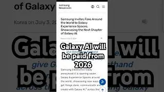 Brace Yourself to pay extra cash for using Galaxy AI #samsung #galaxyai