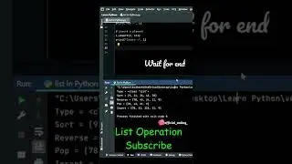 List operation in python by Official Coding #developerlife