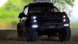 1/8 Scale Traction Hobby [KM] FORD F-150 raptor First off-road driving 4X4 RC Car (with my friend)