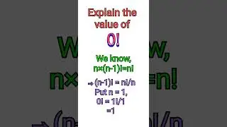 Explain the value of factorial zero