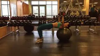 Swiss Ball Dumbbell Chest Press